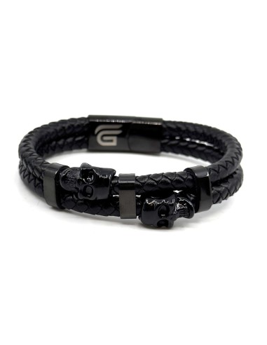 Legend - LGD-Br-2086 - Leather Bracelet - Black - Βραχιόλι