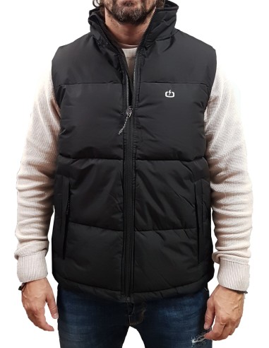 Emerson - 242.EM10.78 - Black - Hooded Puffer Vest Jacket - Μπουφάν Αμάνικο