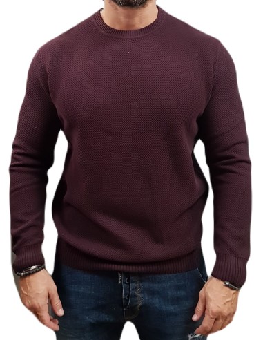 Rebase - 242RKNIT-8011 - Aubergine  - Μπλούζες Πλεκτά