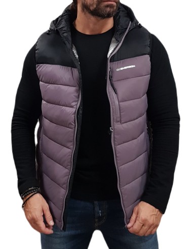 Emerson - 242.EM10.110 - Mauve/Black - Hooded Puffer Vest Jacket - Μπουφάν Αμάνικο