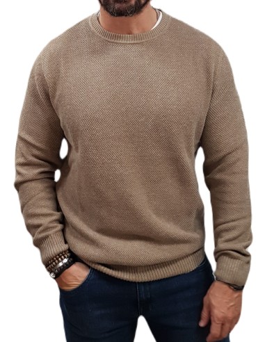 Rebase - 242RKNIT-8011 - Beige Melange  - Μπλούζες Πλεκτά