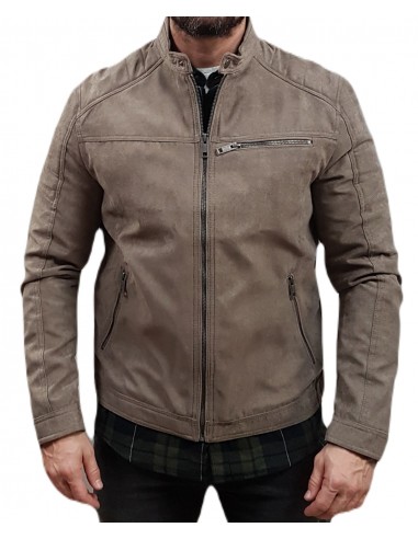 Jack&Jones - 12147218 - Jje Rocky Jacket Noos - Fake Suede - Falcon - Μπουφάν Δερματίνη