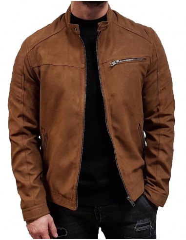 Jack&Jones - 12147218 - Jje Rocky Jacket Noos - Fake Suede - Cognac - Μπουφάν Δερματίνη
