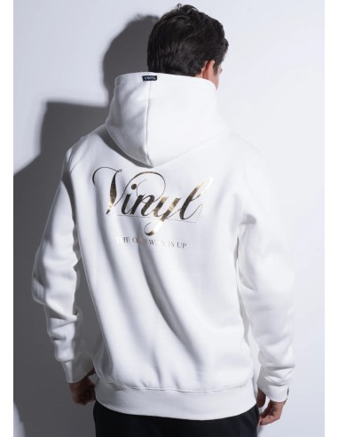 Vinyl Art - 84950-02 - Foil Print Hoodie - White - Regular Fit - Φούτερ