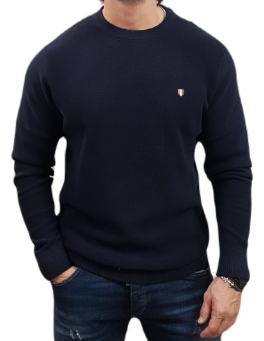 Jack&Jones - 12259684 - Jpr BluRony Knit Crew Neck - Maritime Blue - Μπλούζες Πλεκτά