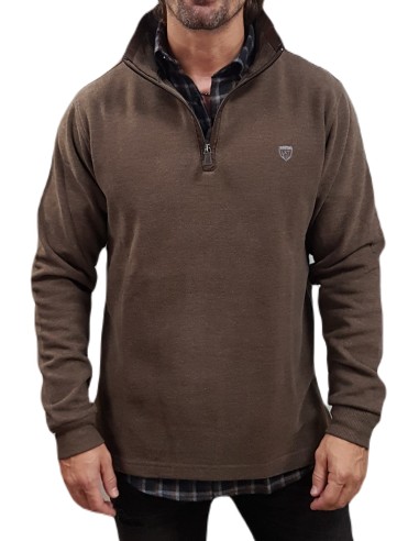 Lexton - 13.34 - Armando Zip - Beige - Regular Fit - Μπλούζα Πλεκτή  HALF ZIP