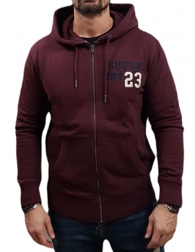 Superdry - M2012965A 7PY - Vintage Superstate ZipHood - Track Burgundy Marl - Zακέτα Φούτερ