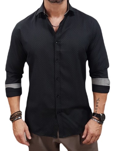 Sogo - 24536-834-643 - Black - Regular Fit - Πουκάμισο