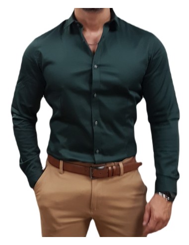 Jack&Jones - 12097662 - Jjpr Parma Shirt L/S Noos - Darkest Spurce - Super Slim - Πουκάμισο