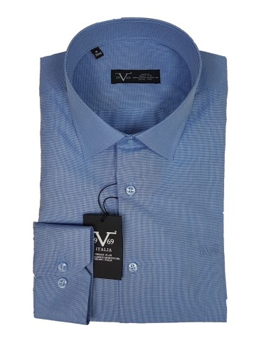 19V69 Versace - 11.34 - Udine - Indigo  - Regular Fit - Πουκάμισο SLIM FIT