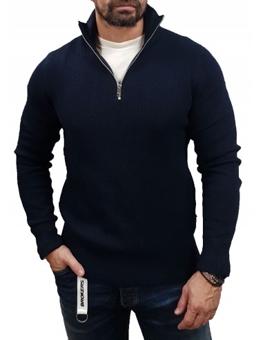 JACK&JONES - 12216768 - Jpr CC Perfect Knit Half Zip SN - Maritime Blue - Μπλούζα