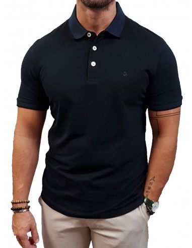 Jack&Jones - 12136668 - Jje Paulos Polo SS Noos - Dark Navy - Slim Fit - Μπλούζα Polo