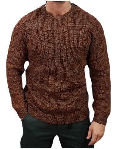 Jack&Jones - 12257480 - Jje Lewis Knit Crew Neck SN - Mocha Bisquet - Regular fit  Μπλούζες Πλεκτά