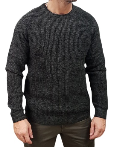 Jack&Jones - 12257480 - Jje Lewis Knit Crew Neck SN - Asphalt  - Regular fit  Μπλούζες Πλεκτά