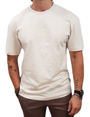 Jack&Jones - 12256801 - Jj Hakkai Tee SS Crew Neck - Moonbeam - Regular Fit - μπλούζα μακό