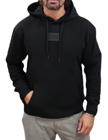 Jack&Jones - 12256841 - Jj Hakkai Sweat Hood Scan - Black/SCAN - Relaxed Fit - Φούτερ