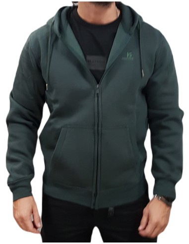Rebase - 242RTOP-1000 - Hoodie Full Zip - Forest Green - Regular Fit - Φούτερ Ζακέτα