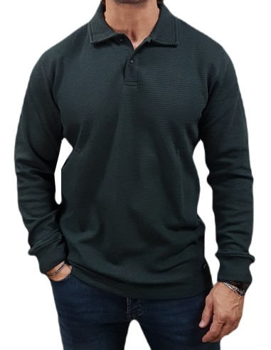 Rebase - 242RPS-3001 - Polo - Hunter Green - Regular Fit - Μπλούζα Μακό