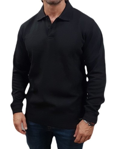 Rebase - 242RPS-3001 - Polo - Black - Regular Fit - Μπλούζα POLO