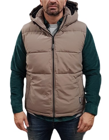 Rebase - 242RSJK-2007 - Sleeveless Jacket - Beige - Μπουφάν Αμάνικο