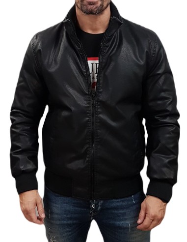 Brokers - 24510-203-089(080) - Black - Δερματίνη Μπουφάν Διπλής Οψης