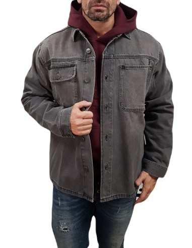 Jack&Jones - 12261939 - Jji Scott Jj Overshirt MF 716 - Black Denim - OVERSIZED
