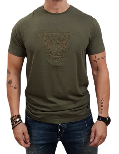 Guess - M4BI52KCHA1-G8F6 - Khaki - Slim Fit - T-Shirt Μακό