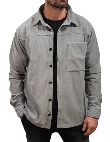 COVER JEANS - TM176-29 - Enzo4 - Grey - Regular Fit - Overshirt Κοτλέ
