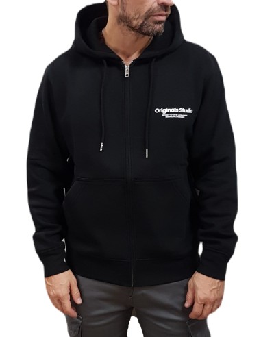 Jack&Jones - 12241691 - Jor Vesterbro Sweat Zip Hood Noos - Black - Relaxed Fit - Ζακέτα Φούτερ