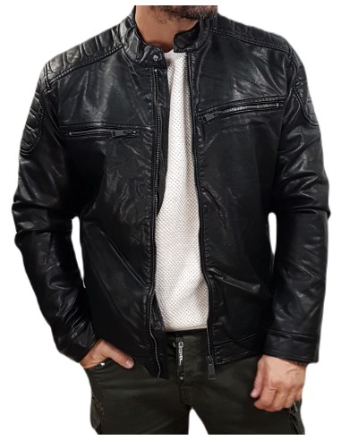 Biston - 52-201-105 - Black - Μπουφάν Δερματίνη