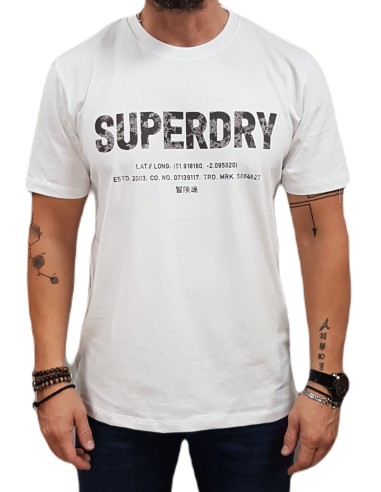 Superdry - M1012029A T7X - Utility Sport Logo Loose Tee - Brilliant White - Oversize fit - Μπλούζα Μακό