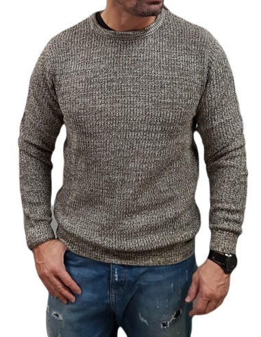 Jack&Jones - 12257480 - Jje Lewis Knit Crew Neck SN - Moonbeam - Regular fit  Μπλούζες Πλεκτά