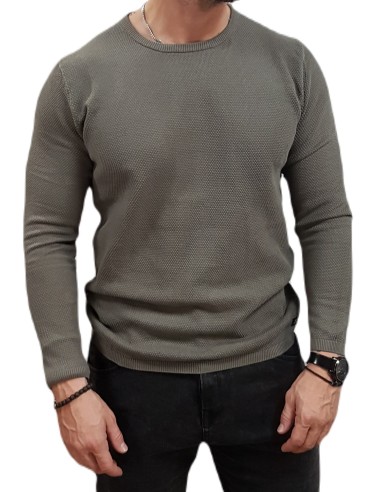 Rebase - 242RKNIT-8010 - Seal Grey - Μπλούζες Πλεκτά