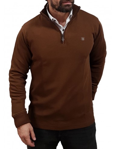 Visconti - 2792-5 - Brown - Μπλούζα Μακό  HALF ZIP