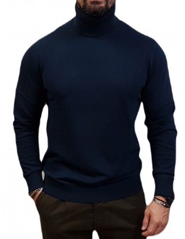 Jack&Jones - 12157417 - Jje Emil Knit Roll Neck Noos - Navy Blazer - Πλεκτo ΖΙΒΑΓΚΟ