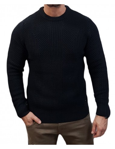 Jack&Jones - 12236286 - Jj Stanford Knit Crew Neck - Navy Blazer - Μπλούζες Πλεκτά