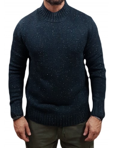 Jack&Jones - 12236205 - Jj Nolan Knit Mock Neck - Navy Blazer - Μπλούζες Πλεκτά