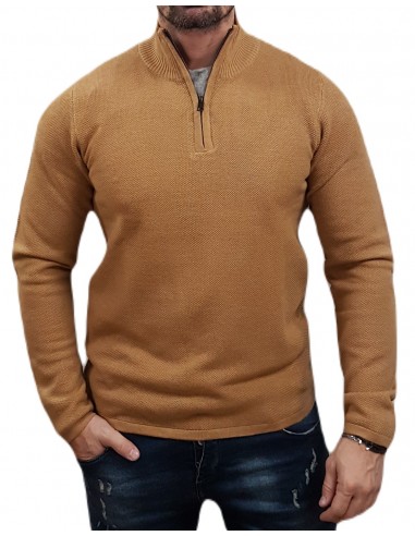 Marcus - 21-200161(6557) - Langdon Half Zip - Dijon Mix - Μπλούζα Πλεκτή