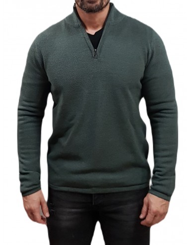 Marcus - 21-200161(5572) - Langdon Half Zip - Urban Green Mix - Μπλούζα Πλεκτή