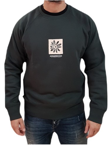 Jack&Jones - 12262958 - Jor Portland Box Sweat Crew Neck - Forest River  - Φούτερ