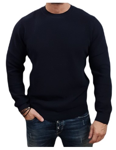 Jack&Jones - 12259647 - Jprc Lucas Structure Knit Crew Neck - Night Sky - Μπλούζες Πλεκτά