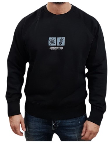 Jack&Jones - 12262958 - Jor Portland Box Sweat Crew Neck - Black - Φούτερ