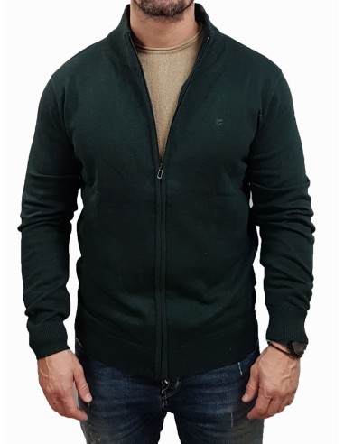 Rebase - 242RKNIT-8005 - Forest Green Melange - Πλεκτή Ζακέτα