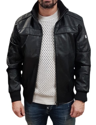Rebase - 242RLJK-2020 - Black - Μπουφάν Δερματίνη
