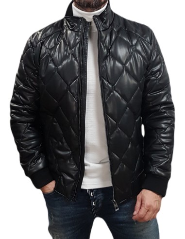 Guess - M4BL28WGJ60 JBLK - Pu Leather Bomber Quilted - Black - Μπουφάν Αντιανεμικό