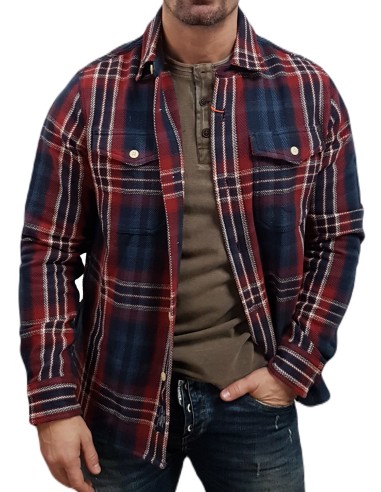 Superdry - M4010865A CQJ - Merchant Heavy Checked Shirt - Merchant Check Navy - Πουκάμισο Καρό