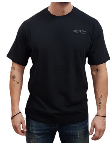 Superdry - M1012035A 02A - Luxury Sport Loose Tee - Black - Oversize fit - Μπλούζα Μακό