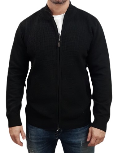 Lexton - 17.34 - Eric Cardigan - Black - Regular Fit - Ζακέτα