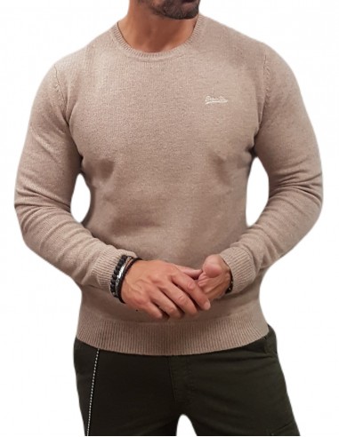 Superdry - M6110564A 1GL - Essential Slim Fit Crew Jumper - Birch Brown Marl- Πλεκτά