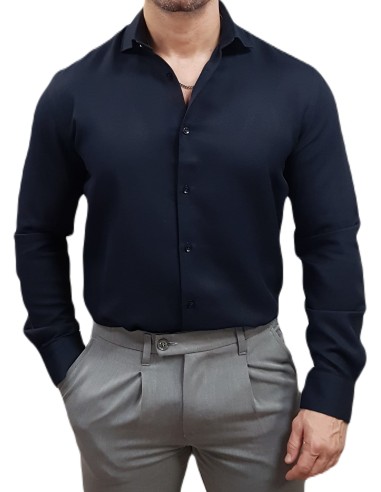 Sogo - 24536-818-653(072) - Navy - Regular Fit - Πουκάμισο